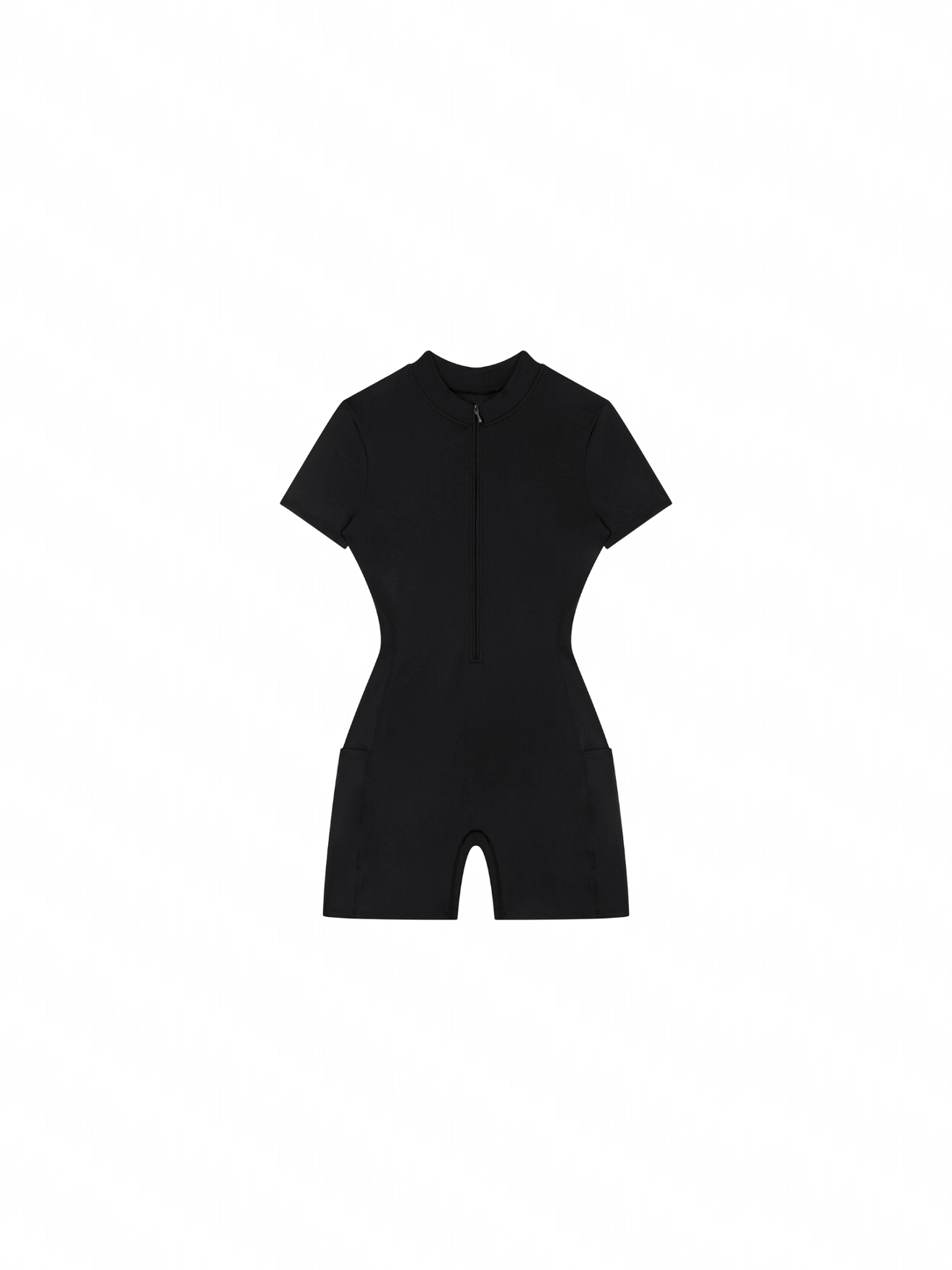 Quarter-Zip Short Sleeve Romper