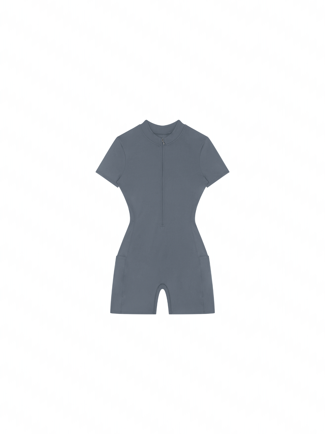 Quarter-Zip Short Sleeve Romper