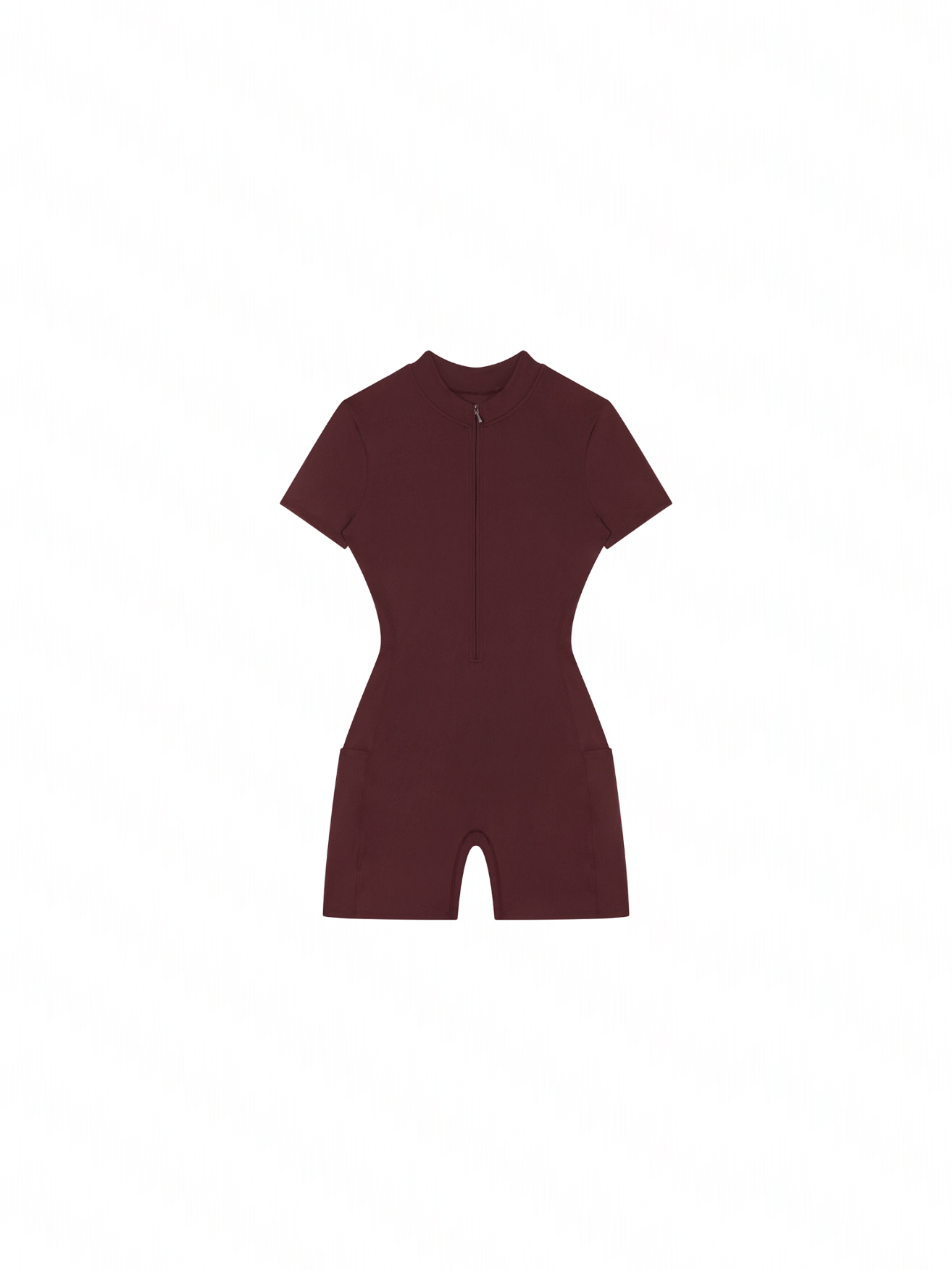 Quarter-Zip Short Sleeve Romper