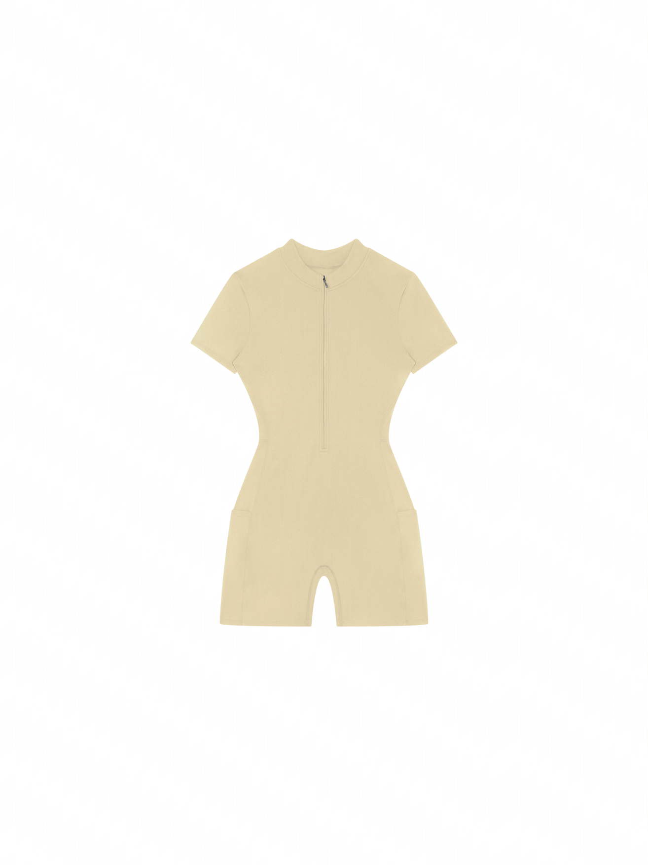 Quarter-Zip Short Sleeve Romper