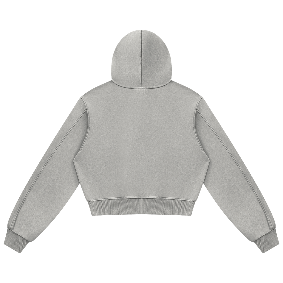 Women's Mineral Wash "Light Grey" Full Zip Hoodie