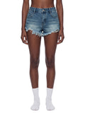 Raw Hem Denim Shorts