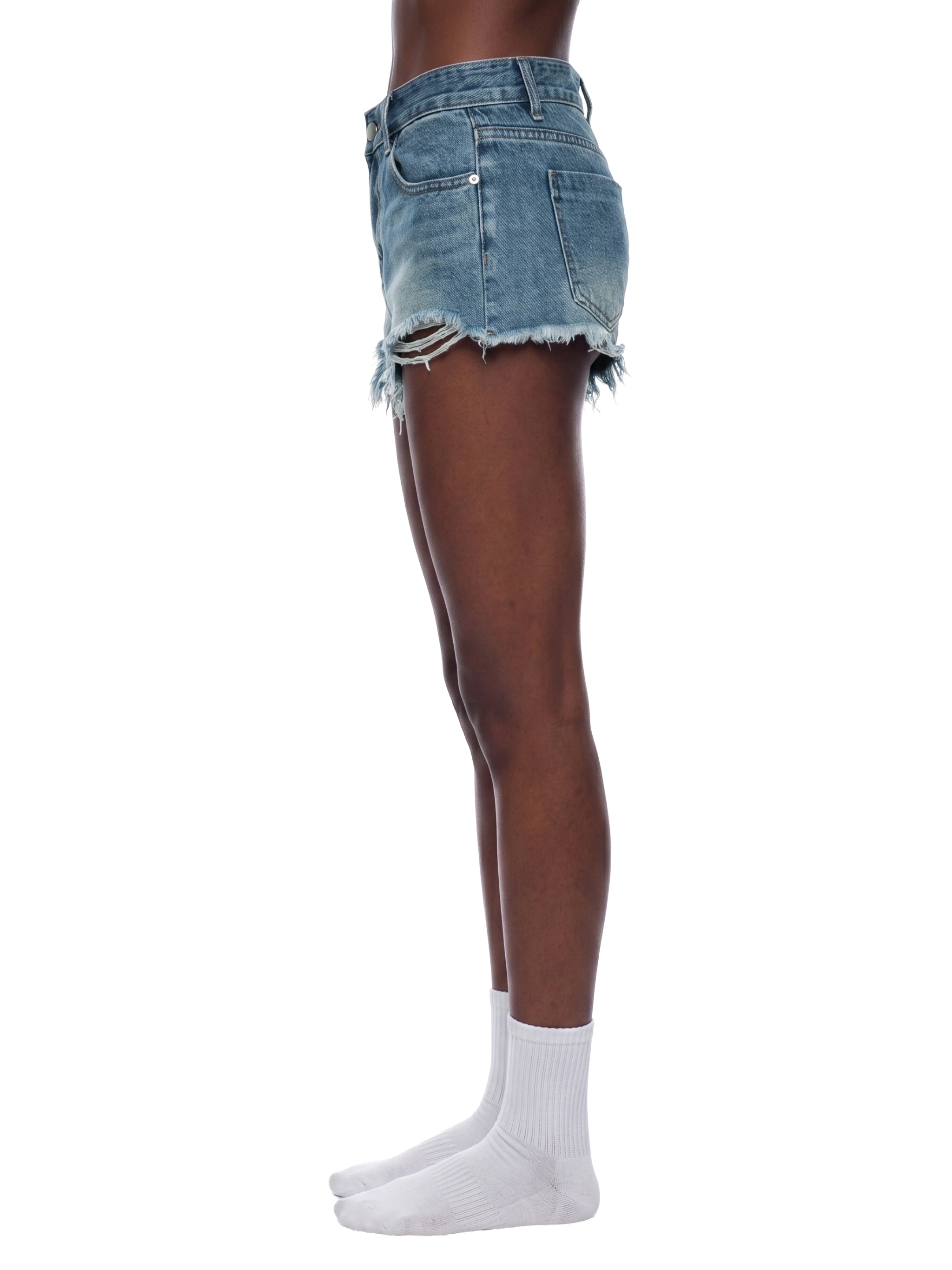 Raw Hem Denim Shorts